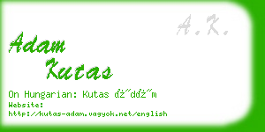 adam kutas business card